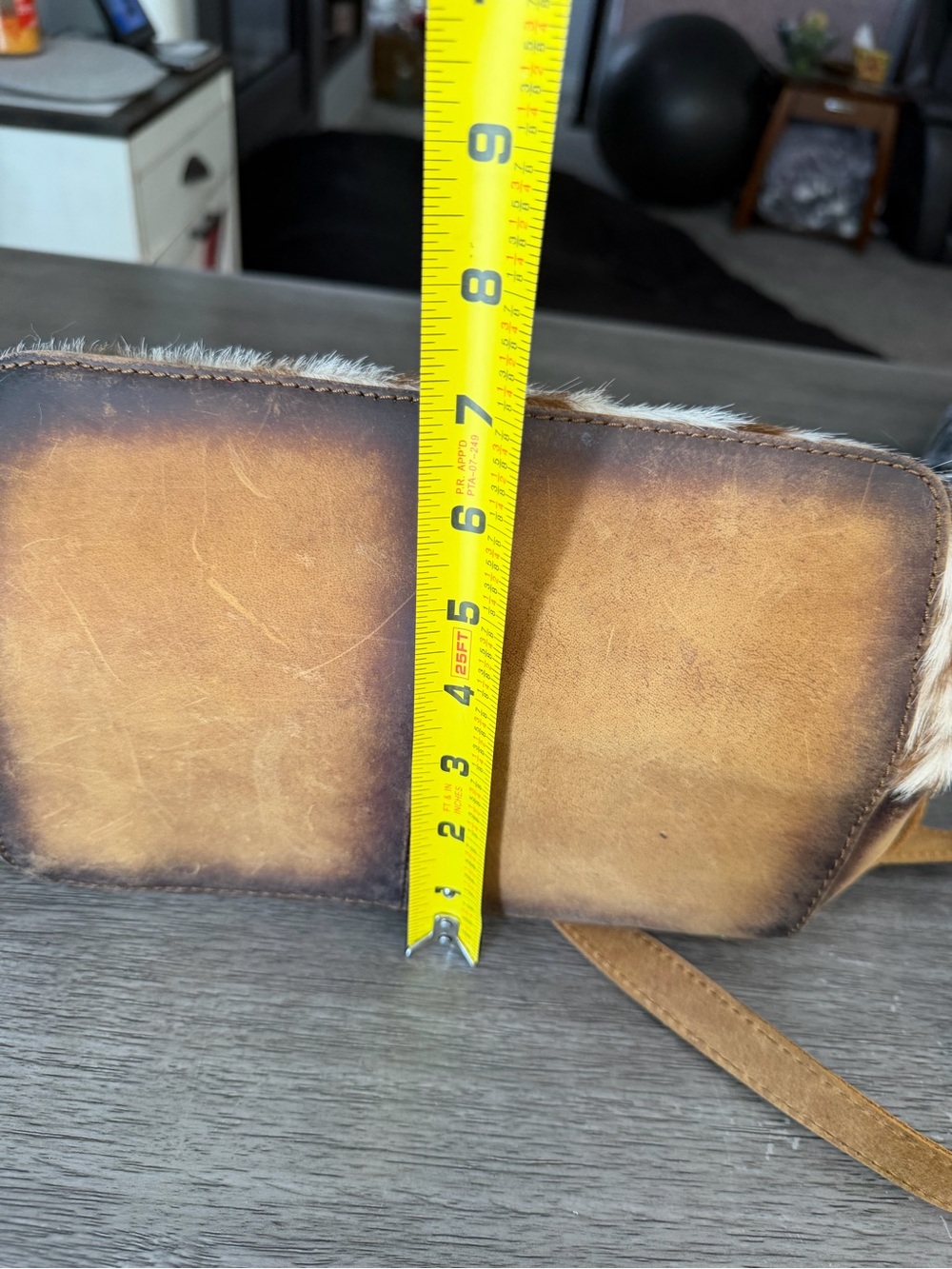American Darling CC Brown Faux Fur & Leather Bucket Tote Bag - Picture 6 of 9
